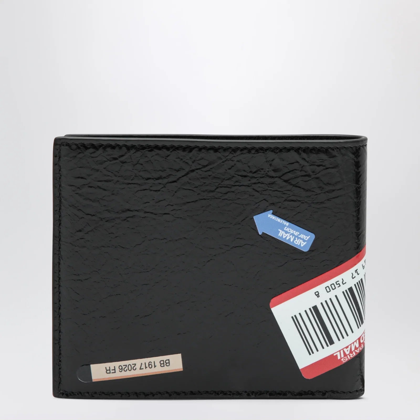 Balenciaga Cash folded square lambskin wallet in black