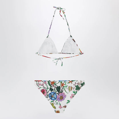 Sparkling Jersey Bikini With Gucci Flora Print