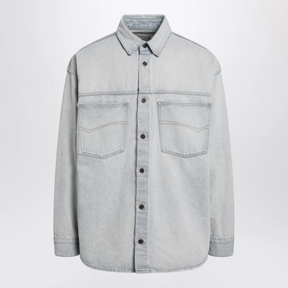 Balenciaga Light blue cotton denim shirt