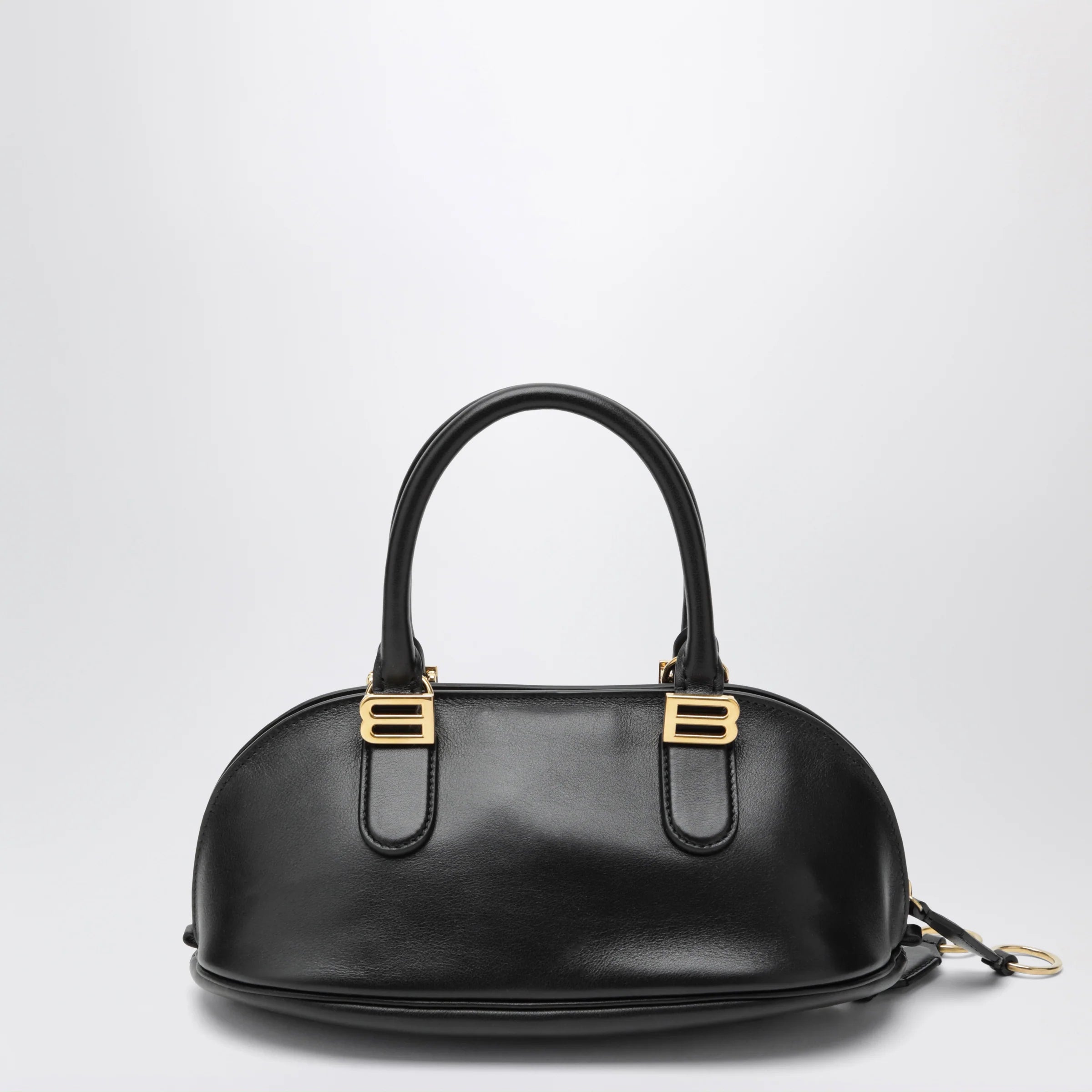 Balenciaga Bolero Mini bowling bag in black leather