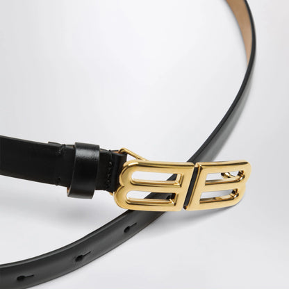 Balenciaga Bolero BB calfskin leather belt in black