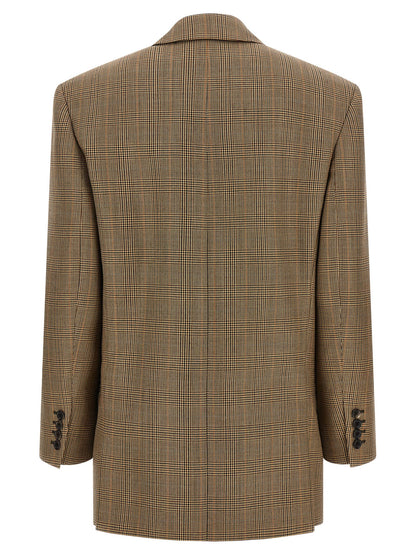 Saint Laurent Prince Of Wales Houndstooth Blazer