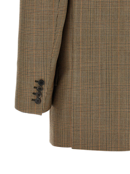 Saint Laurent Prince Of Wales Houndstooth Blazer