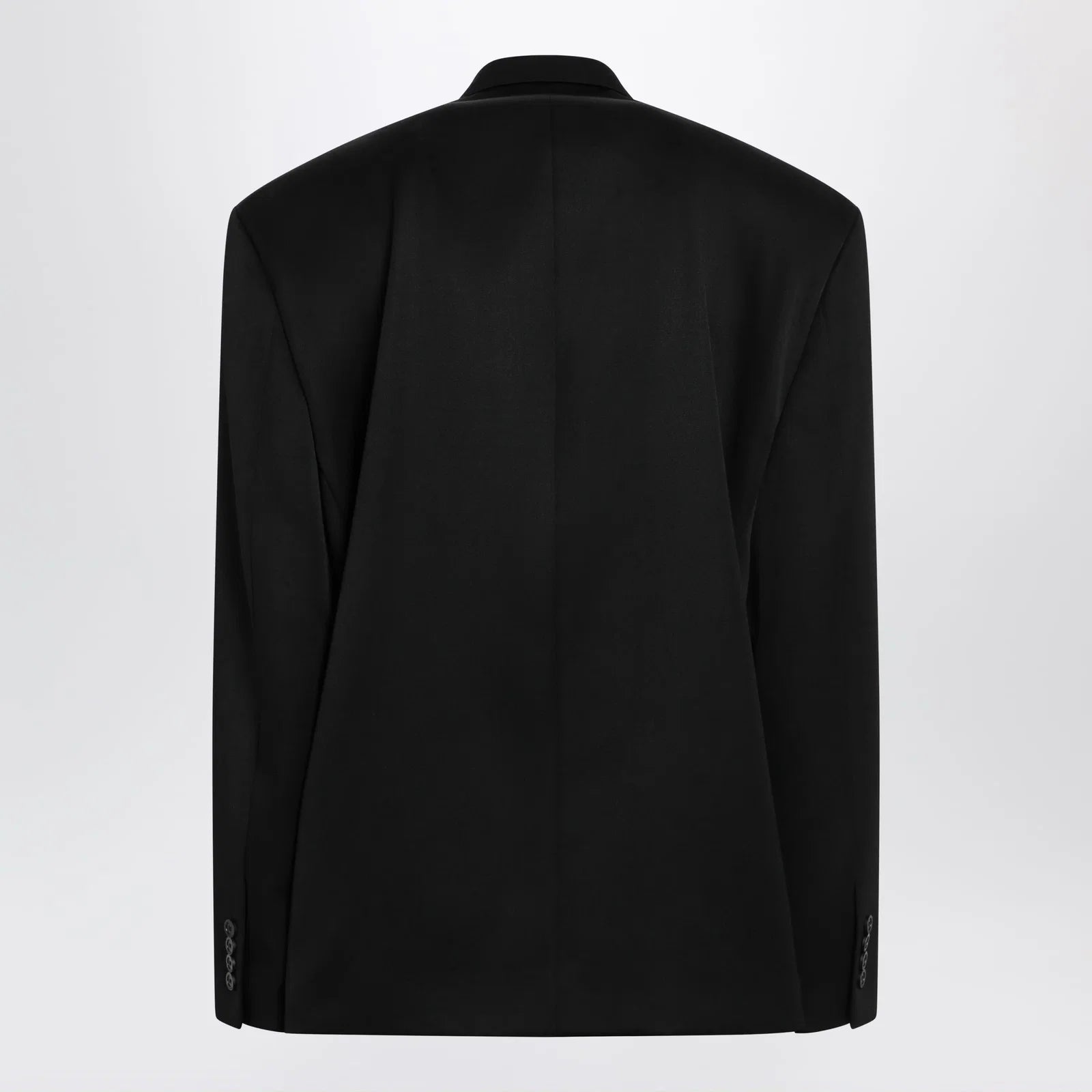 Balenciaga Double-breasted oversized wool blazer in black