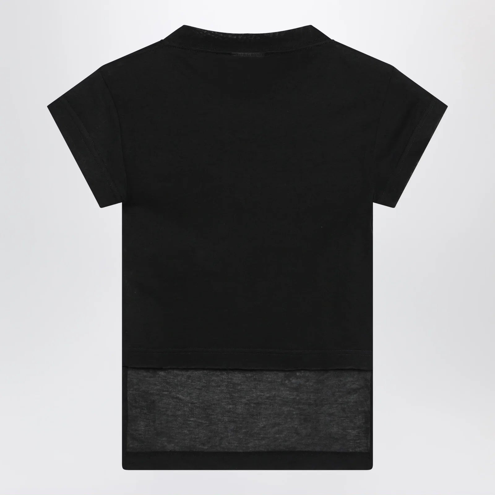 Balenciaga Messy Spray T-shirt with cut-out back in cotton black