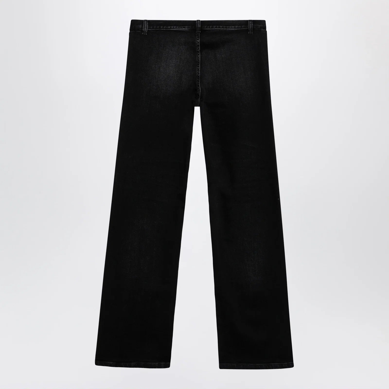 GUCCI Black stretch denim trousers with washed effect