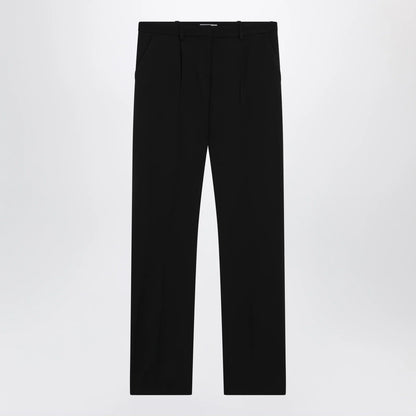 Balenciaga Slim tailored trousers in stretch wool twill, black