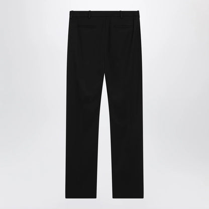 Balenciaga Slim tailored trousers in stretch wool twill, black