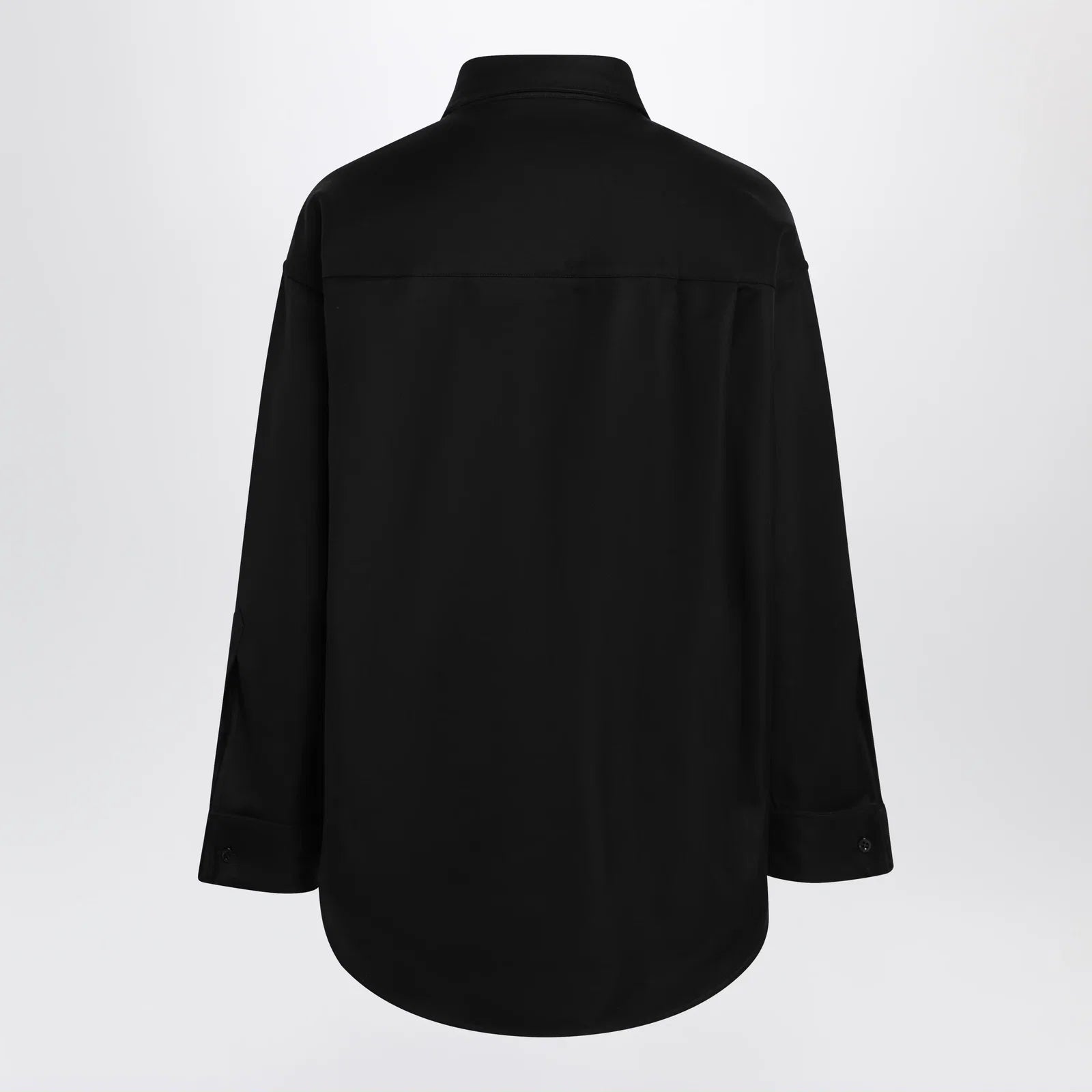 Balenciaga Classic cocoon shirt in double cotton, black