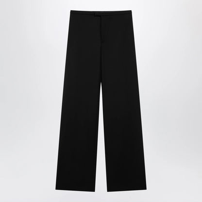 GUCCI Oversized lightweight wool trousers in black