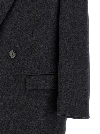 Saint Laurent Double-face Combed Wool Coat