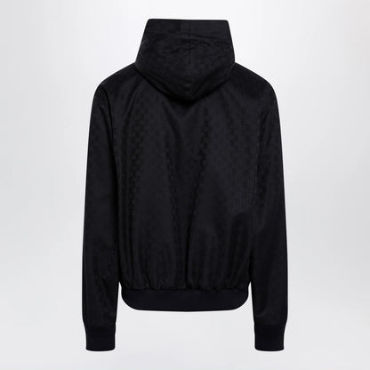 GUCCI Ultramarine GG cotton canvas zip hooded jacket