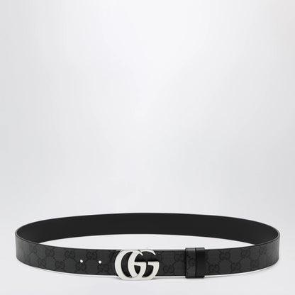 GUCCI Cut GG Marmont reversible GG canvas and leather belt, black