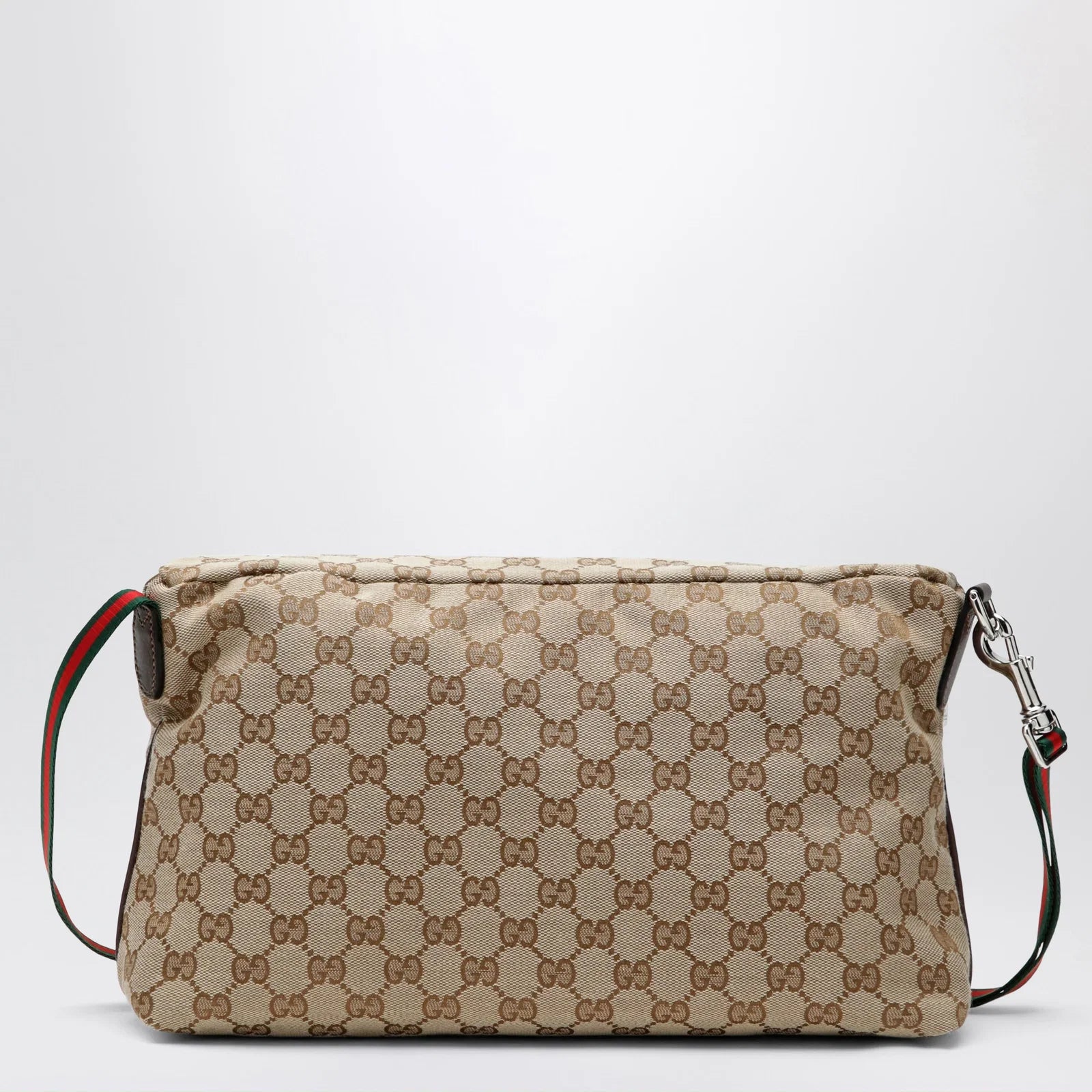 GUCCI Tag medium GG canvas crossbody bag in sand/brown