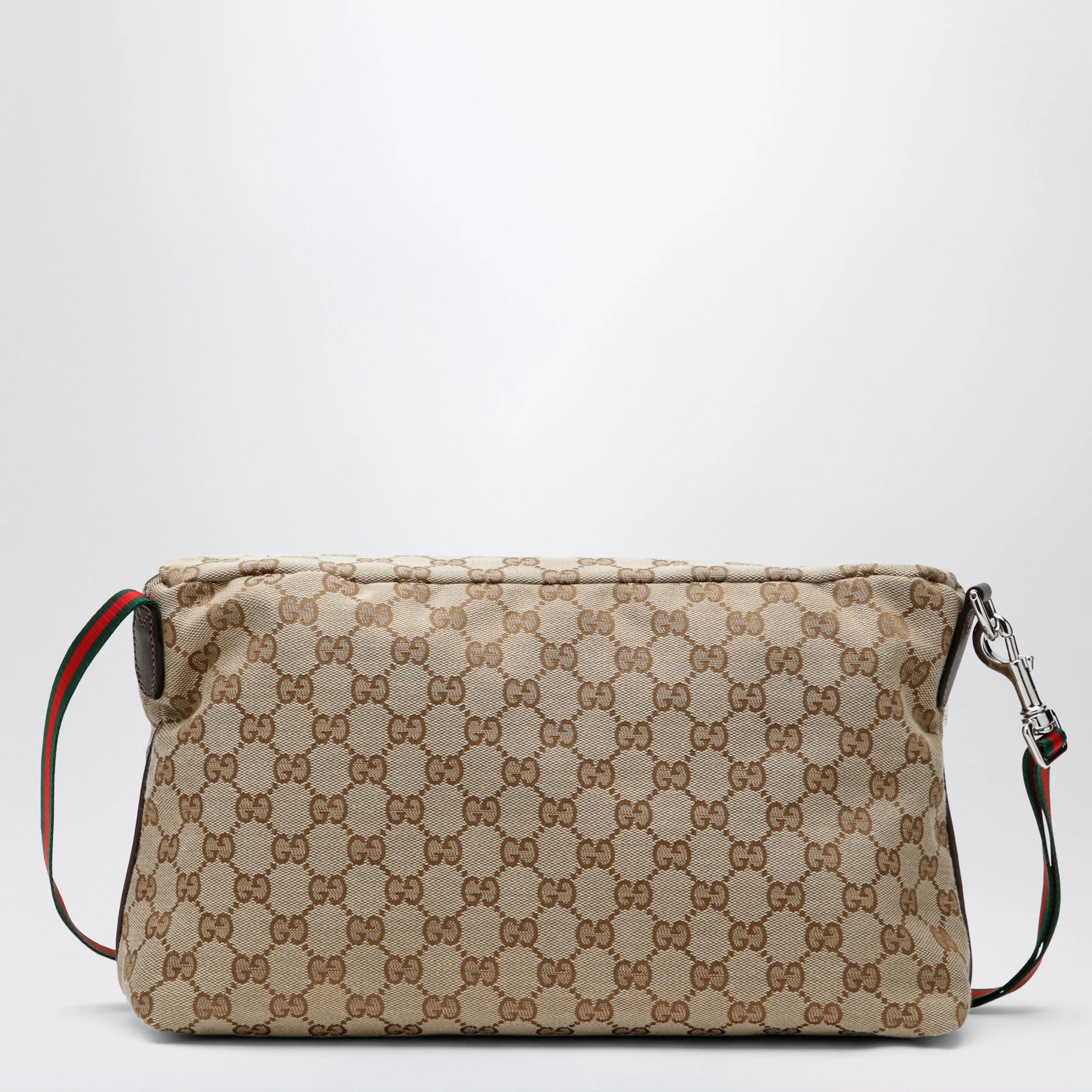 GUCCI Tag medium GG canvas crossbody bag in sand/brown
