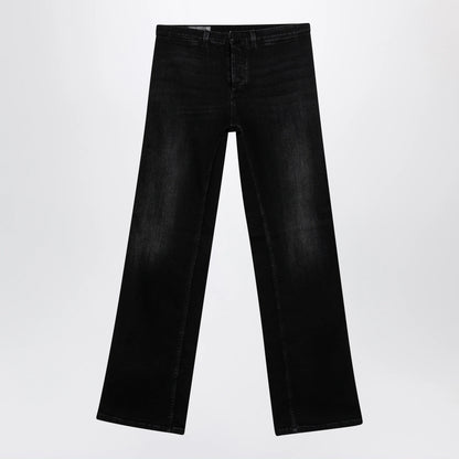 GUCCI Low-rise cotton denim jeans with Web tape in black