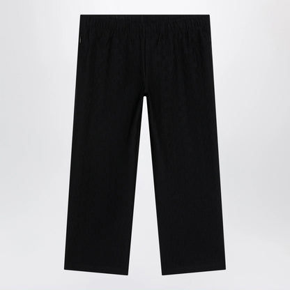 GUCCI GG jacquard jersey pants with elastic waist in black
