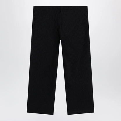 GUCCI GG jacquard jersey pants with elastic waist in black