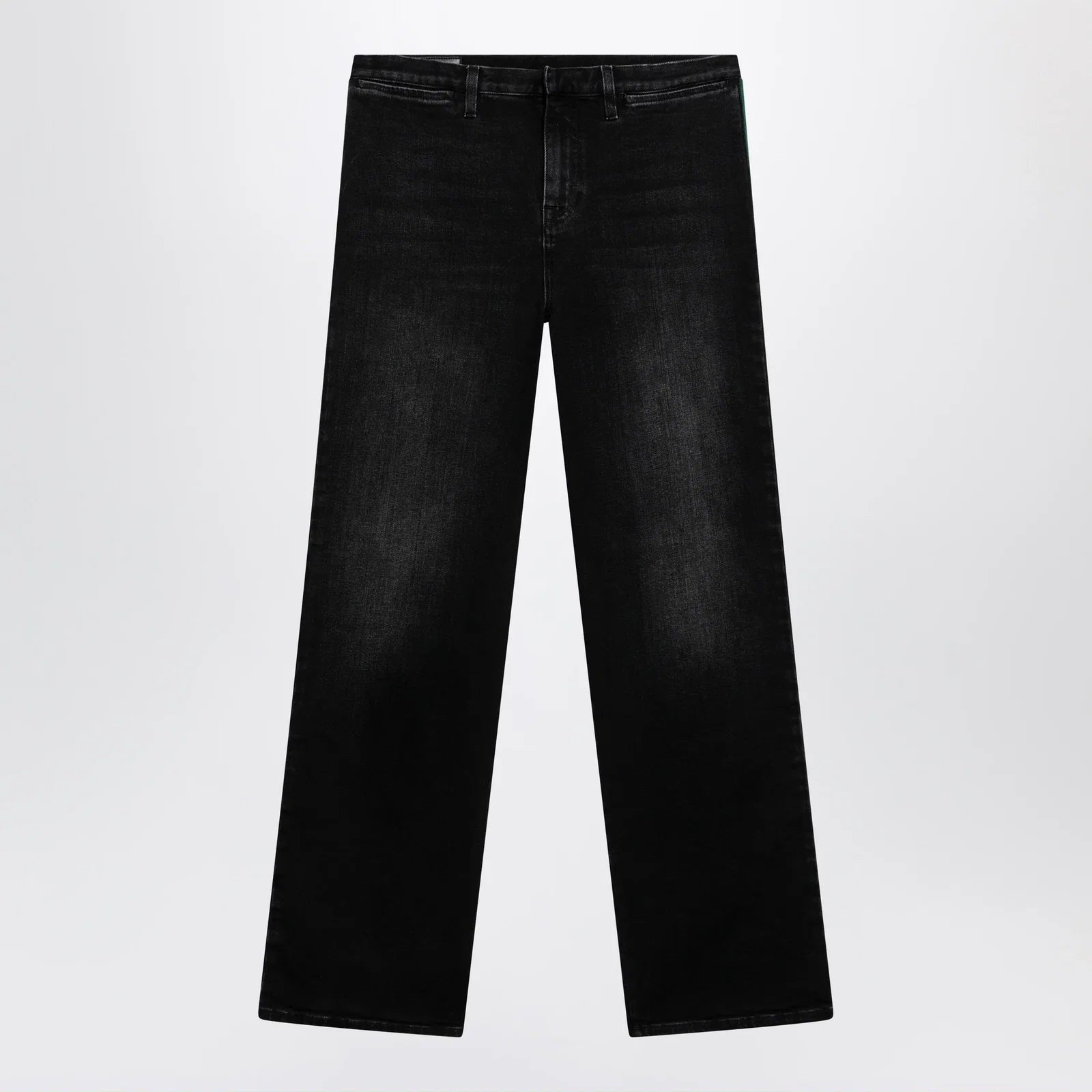 GUCCI Straight-leg stretch cotton denim jeans in black
