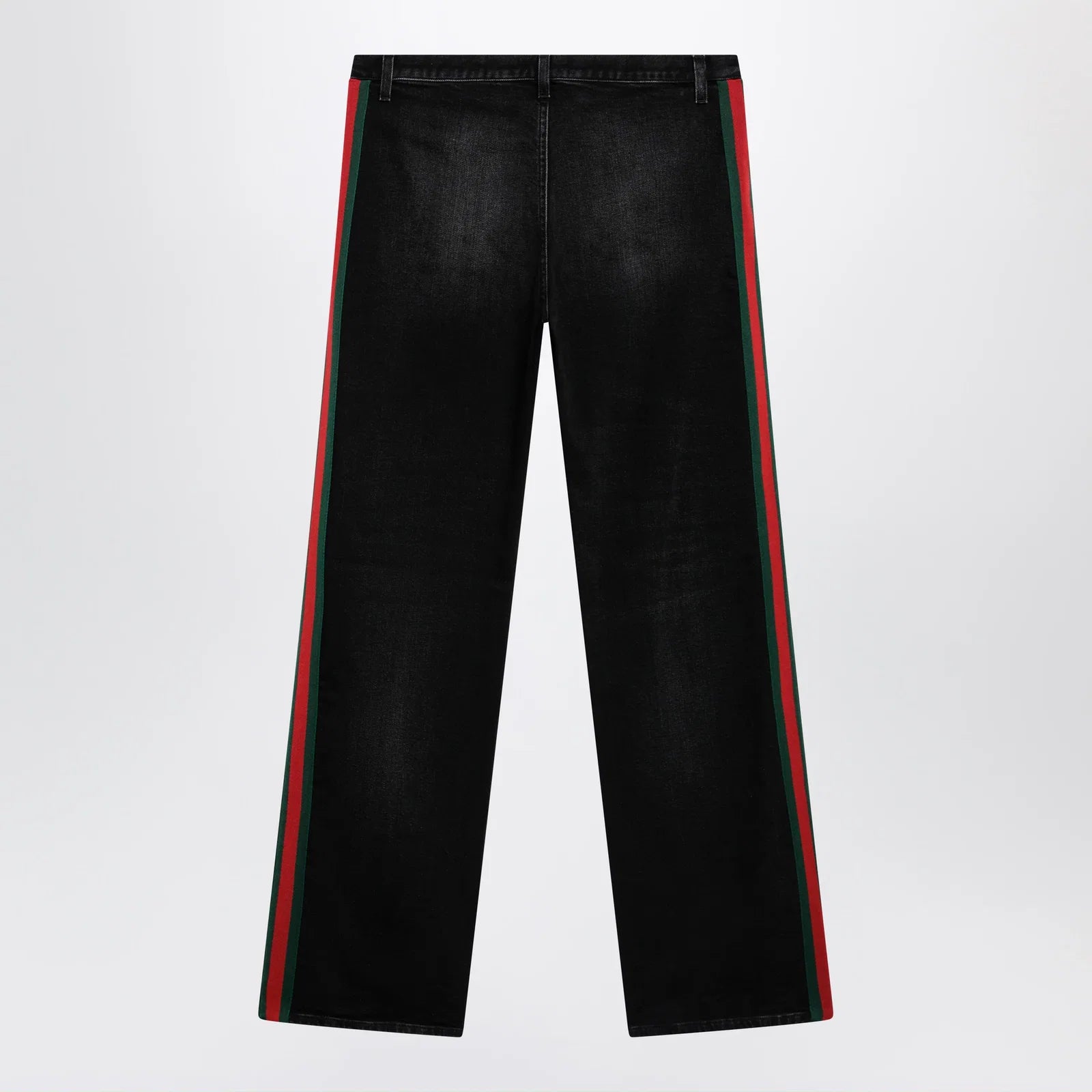 GUCCI Straight-leg stretch cotton denim jeans in black