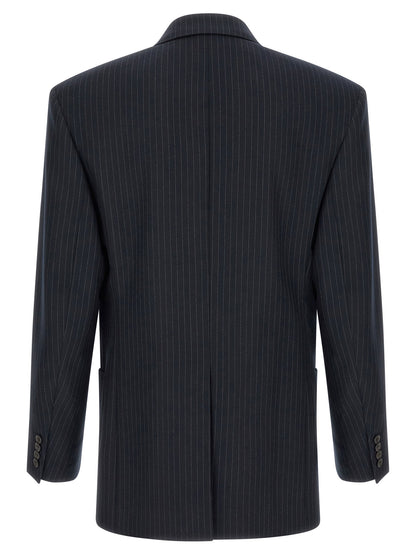 Saint Laurent Pinstriped Double-breasted Blazer