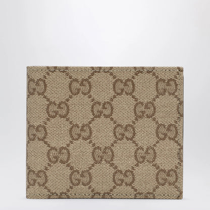 GUCCI Essence Classic bi-fold wallet in sand beige GG canvas