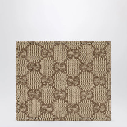 GUCCI Essence Classic bi-fold wallet in sand beige GG canvas