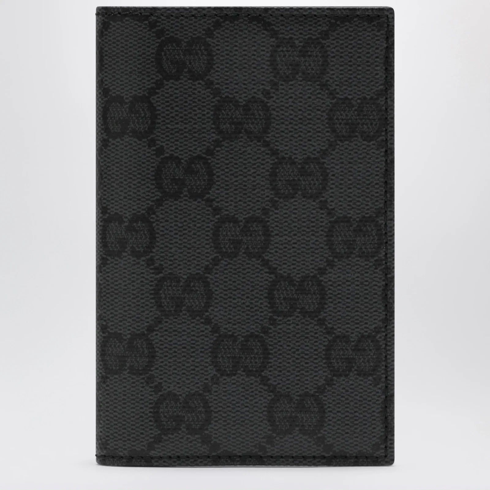 GUCCI Essence Classic card holder in black GG fabric