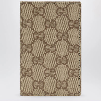 GUCCI Essence Classic card holder in sand beige GG fabric