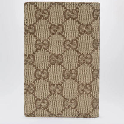 GUCCI Essence Classic card holder in sand beige GG fabric