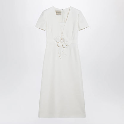 Valentino Embroidered crepe evening dress in ivory
