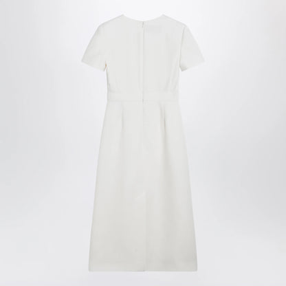 Valentino Embroidered crepe evening dress in ivory