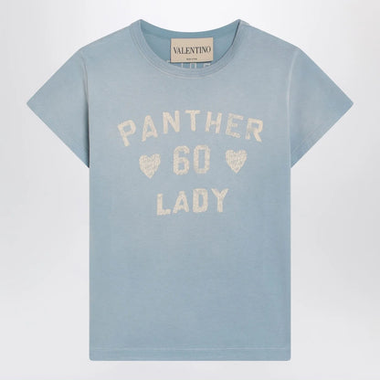 Valentino Light blue Panther Lady T-shirt