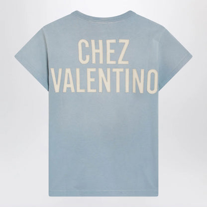 Valentino Light blue Panther Lady T-shirt