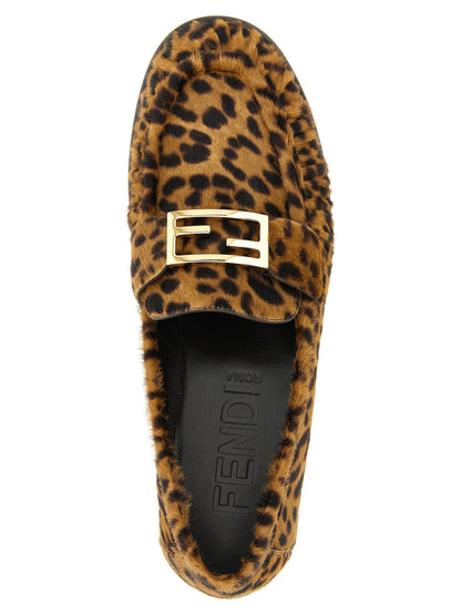 Fendi Baguette Pony Hair Loafers