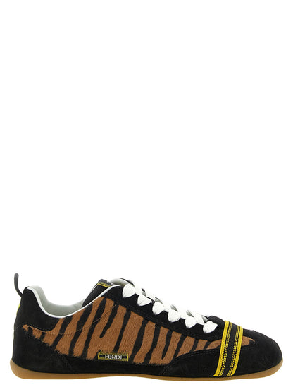 Pony Hair Fendi Wrap Sneakers