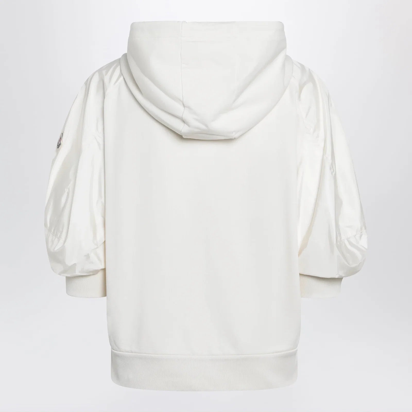 Moncler White short-sleeve jersey sweatshirt