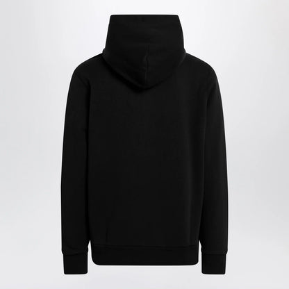 Moncler Black cotton hoodie with logo
