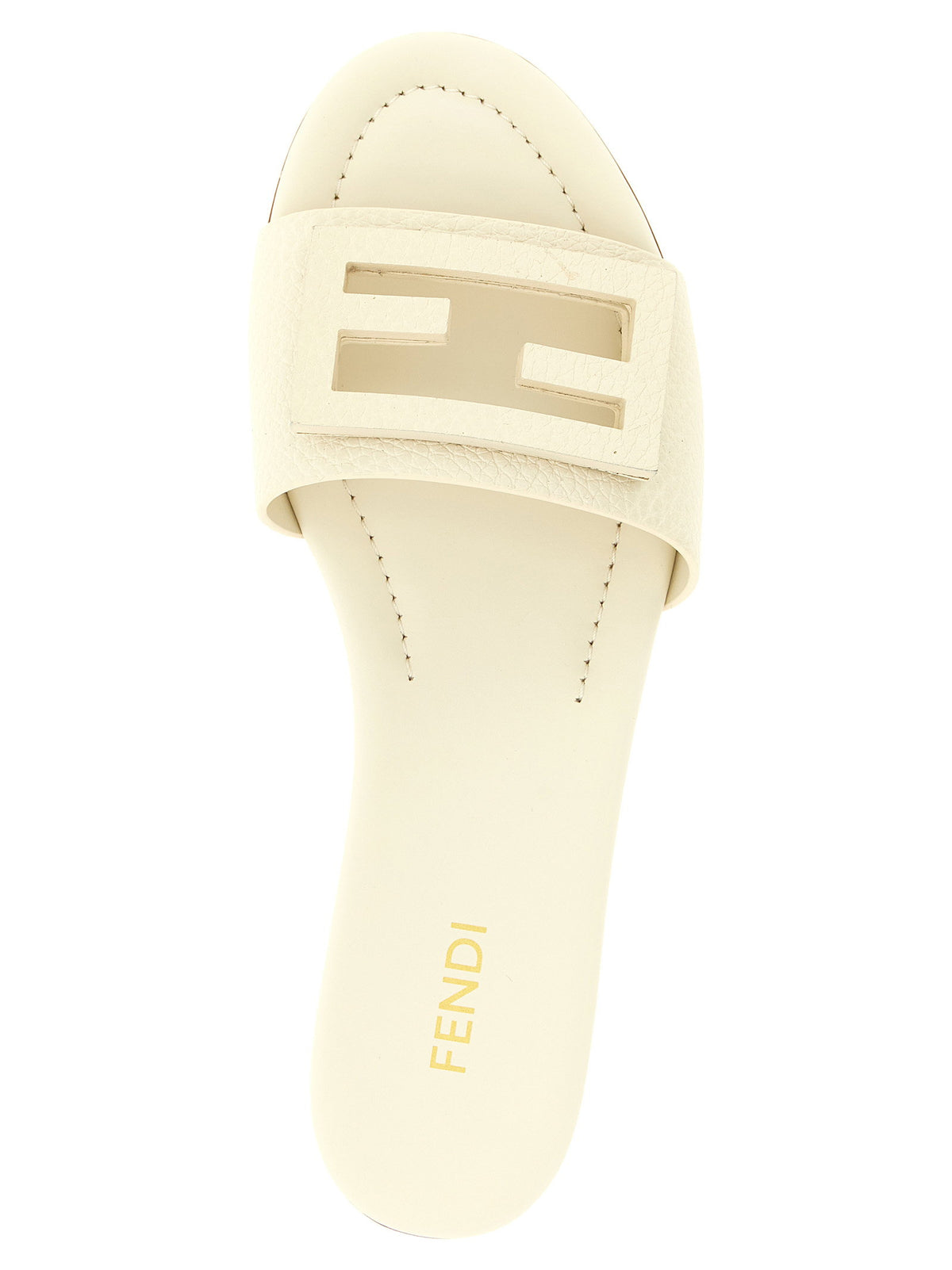Fendi White Tube Slides