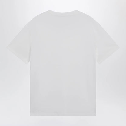 Valentino White cotton T-shirt with VGold