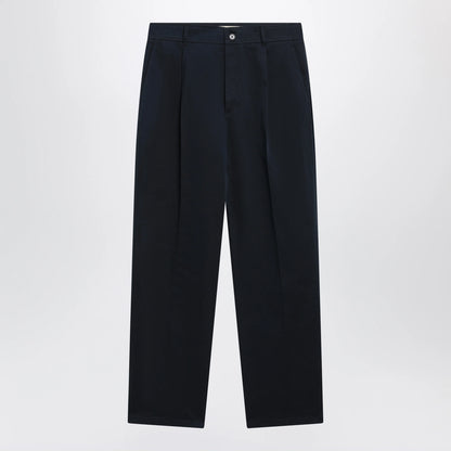 Valentino Navy blue cotton trousers