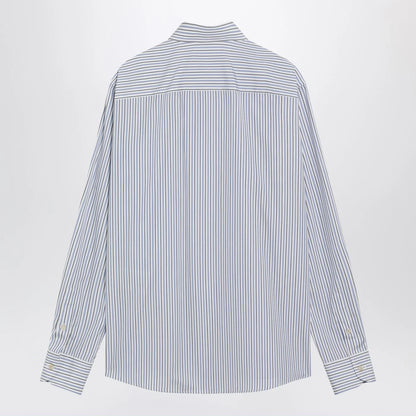 Valentino Ivory shirt with light blue and blue stripes