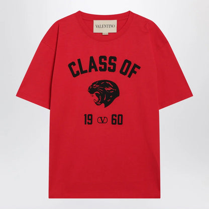 Valentino Red T-shirt with Panther print