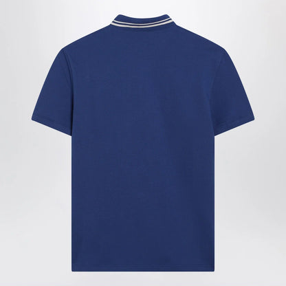 Valentino Blue polo shirt with Vlogo patch