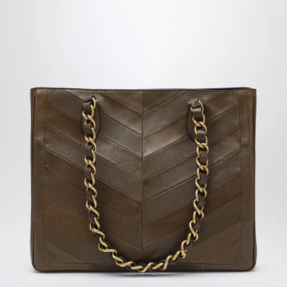 Valentino Garavani Laseine shopping bag in tundra green