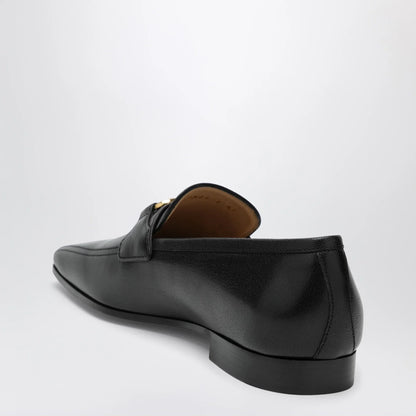 Valentino Garavani Black Vlogo Signature goatskin loafers