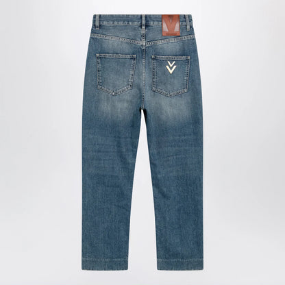 Valentino Medium blue jeans with VPatch detail on the back