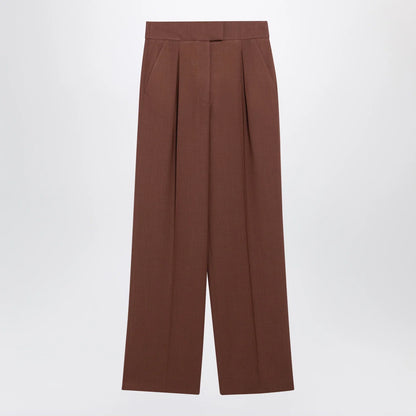 Valentino Light Brown Wool Trousers