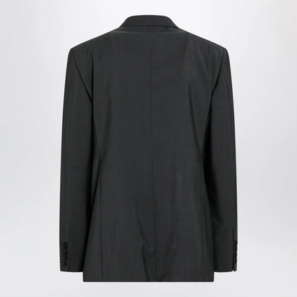 Valentino Single-breasted wool and mohair jacket in black