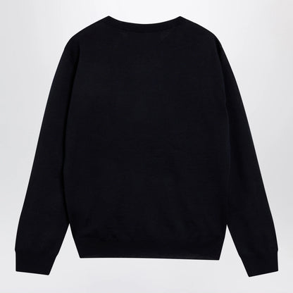 Valentino Navy blue wool crewneck sweater